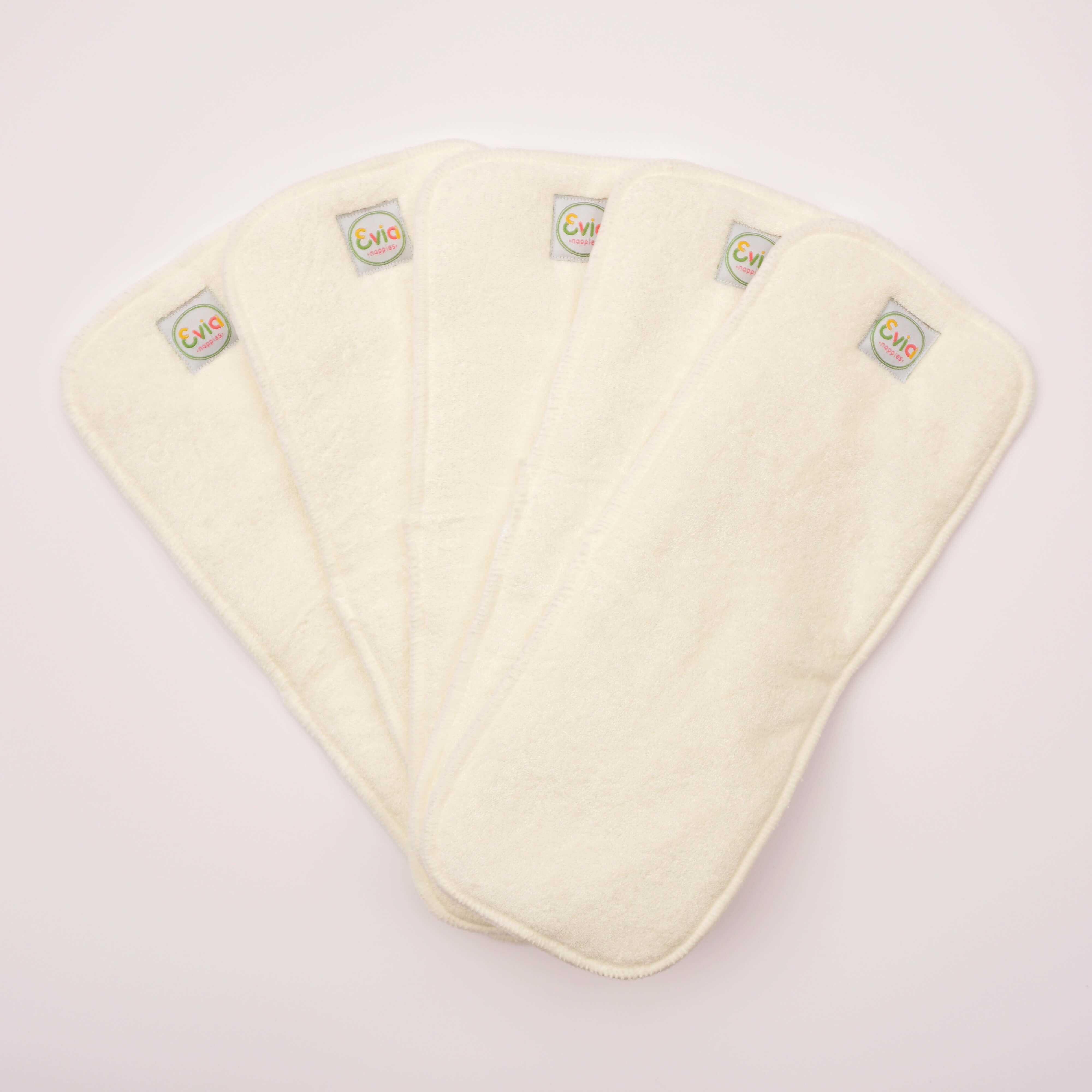 Reusable Bamboo Terry Nappy Insert Value Pack | Evia Nappies – Evia ...